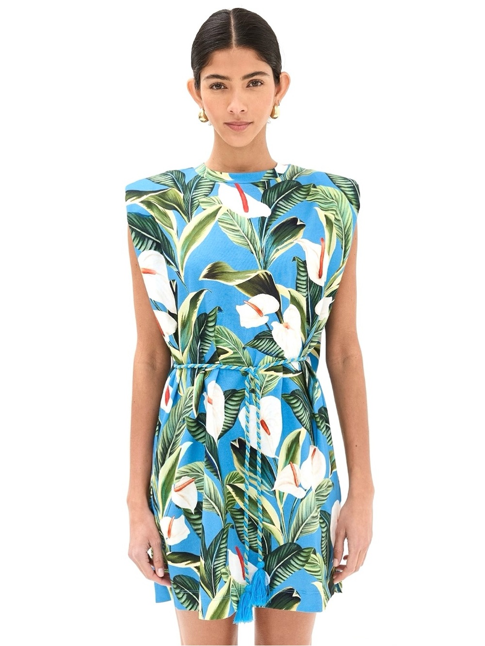 FARM RIO Women’s anthurium garden mini T-shirt dress💐💐